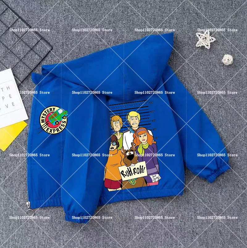 Scooby-Doo Coat Windbreaker Zipper Clothes Breathable Soft Hooded Game Cartoon Anime Figure Spring Autumn Jacket Birthday Gift