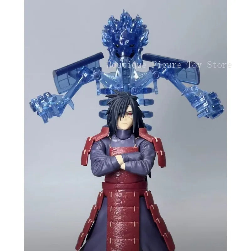 In Stock SHF Naruto Uchiha Madara Action Figure with Transparent Blue Susanoo Effect Anime Collection Model Toys