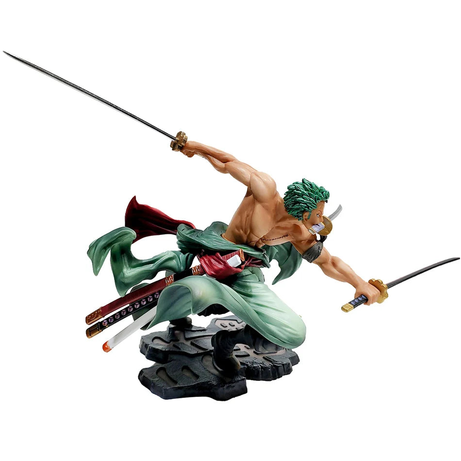 Hot One Piece 21cm Anime Figure Roronoa Zoro Three-blade Sa-maximum Manga Anime Statue Action Figure Collection Model Kid Toy