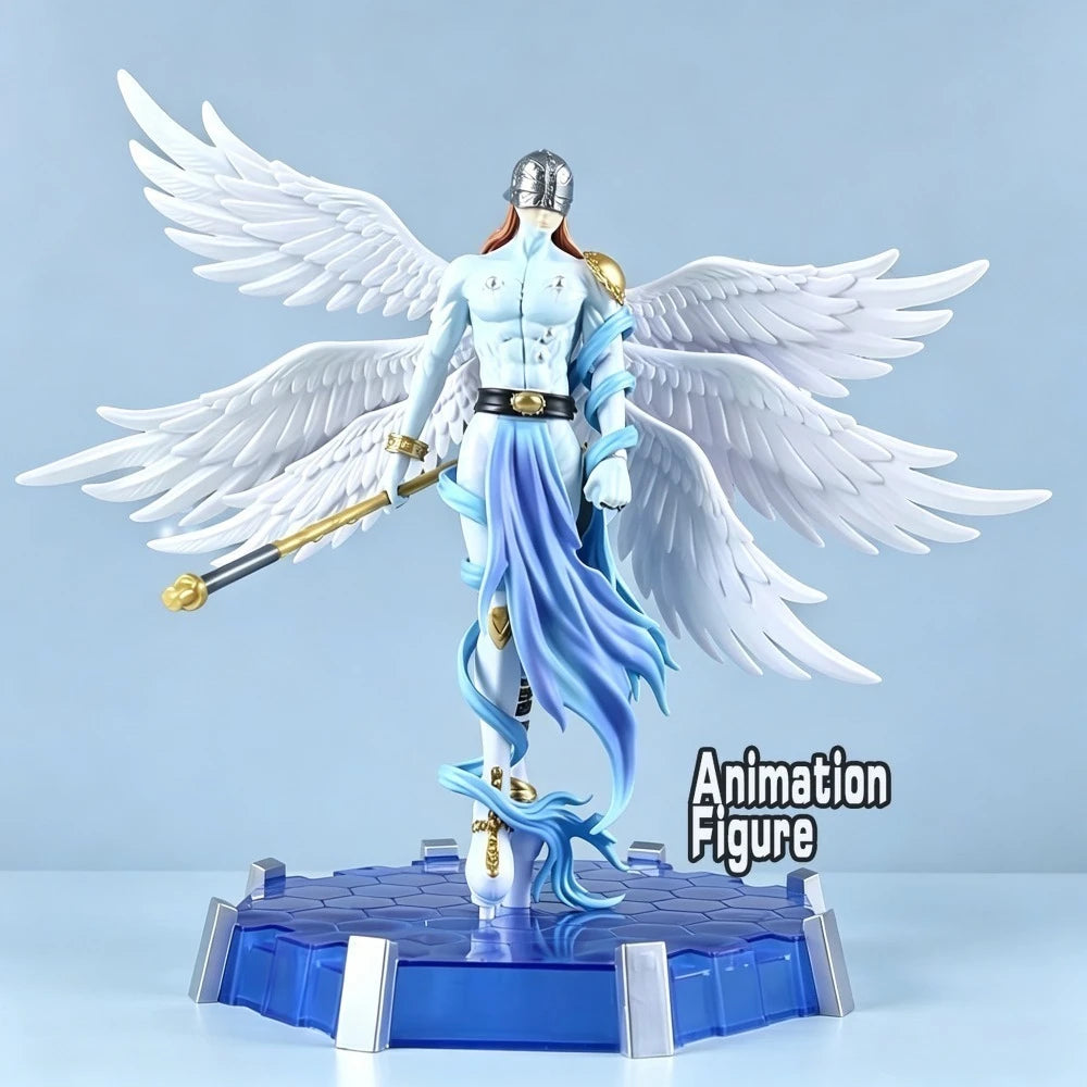 26cm/10.24in Anime Digimon Adventure Figure Angemon Angewomon Action Figures Pvc Statue Ornamen Collection Model Toys Gifts