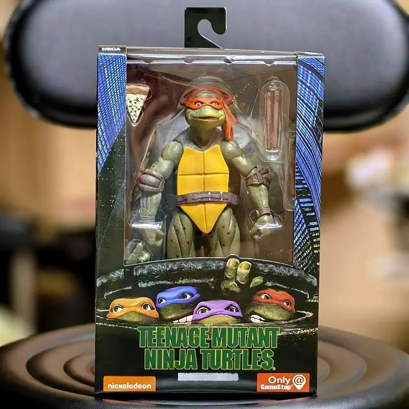 Neca Ninja Turtles 1990 Movie Version Limited Edition 7 Inch Posable Action Figure Collectible Model Toy Gift Anime Figure Model