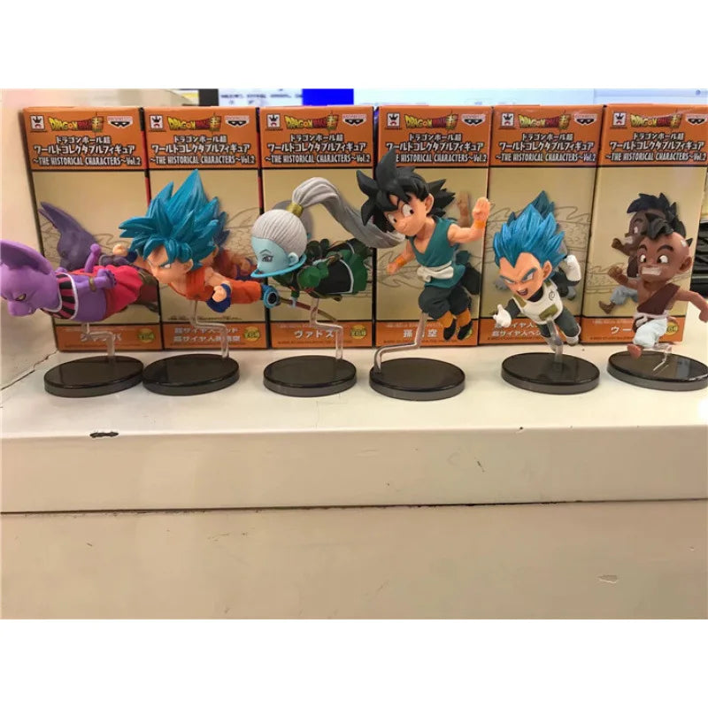 Dragon Ball Z Animation WCF 30th Anniversary Running Flying Articles 6 Super Saiyan Destruction God Hand-made Ornaments cartoon