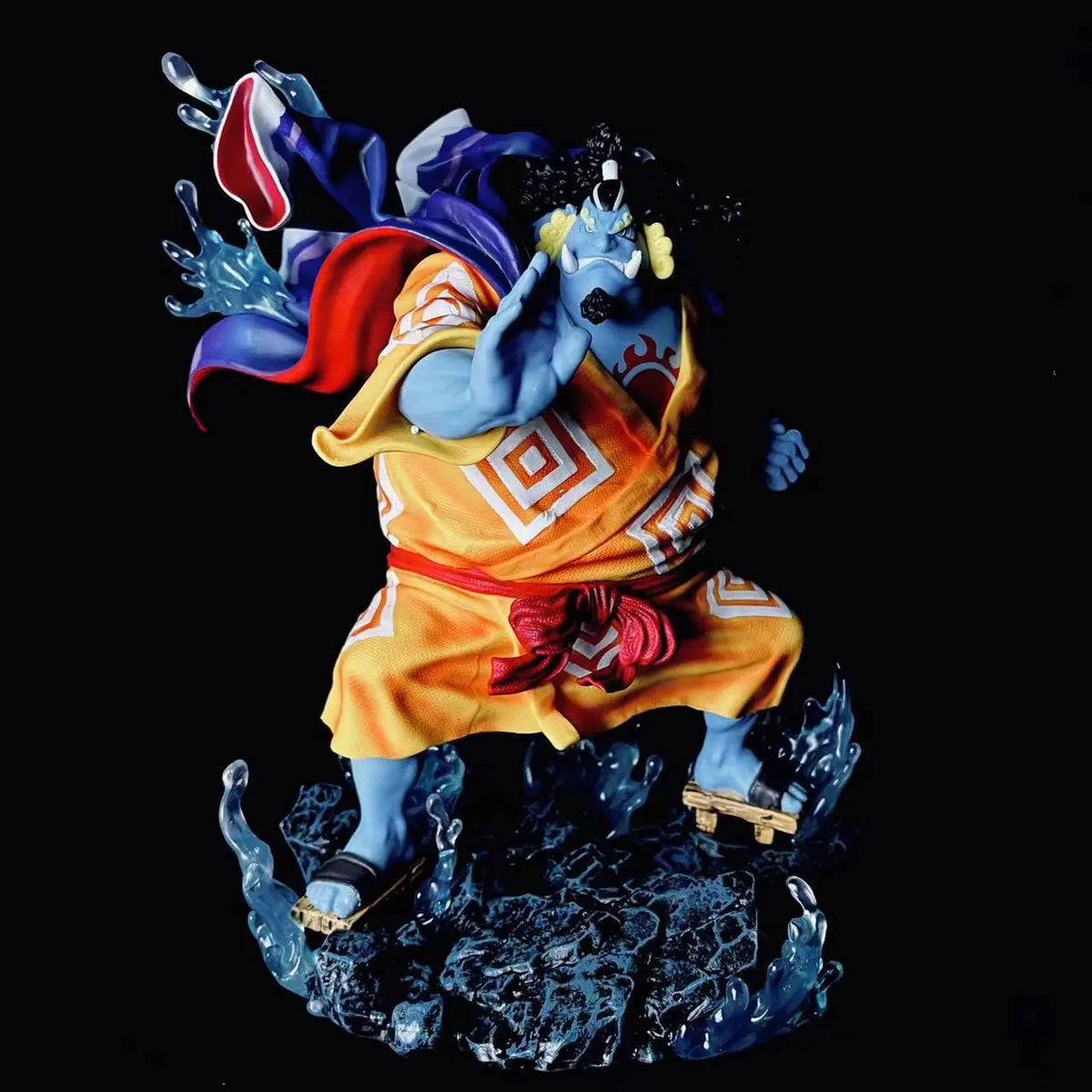 Anime Action Figure Statue Model Collection Desktop Decoration 31cm One Piece Jinbe Attack Posture