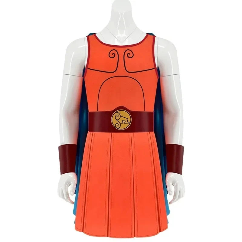 Anime Hercules Cosplay Costume Strongman Jumpsuit Cape Cloak For Men Women Suits Superhero Bodysuit Zentai Halloween Party