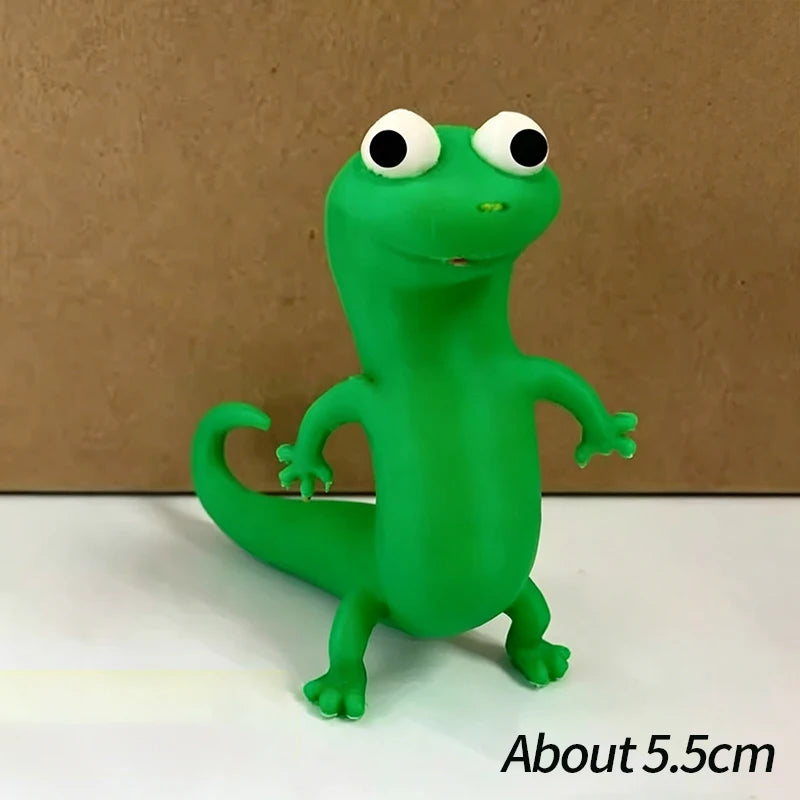Novelty Green Lizard 3D Print Ornament Cartoon Tom Lizard Figurine Statue Desktop Decoration Ornament Collectible Model Gift