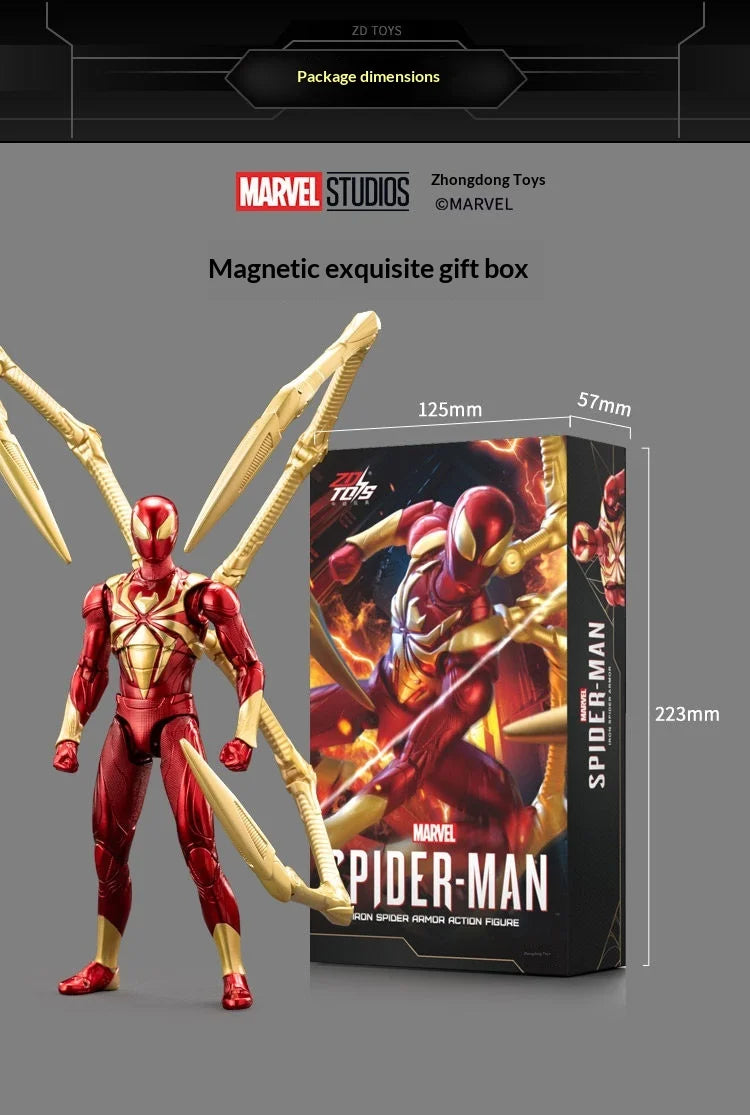 Zd Toys Marvel Spider Man Action Figure Ps4 Game Version Full Articulated Collectible Model For Display