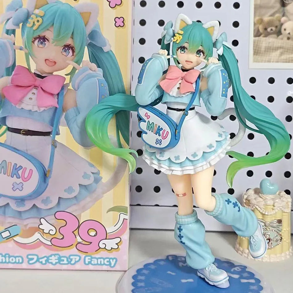 Genuine Original In Stock Taito Fancy Ver Hatsune Miku Fashion Figure Anime Figure Model Collector Figurine Toys for Children