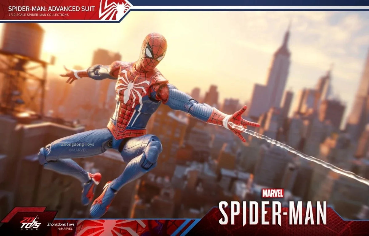 Zd Toys Marvel Spider Man Action Figure Ps4 Game Version Full Articulated Collectible Model For Display