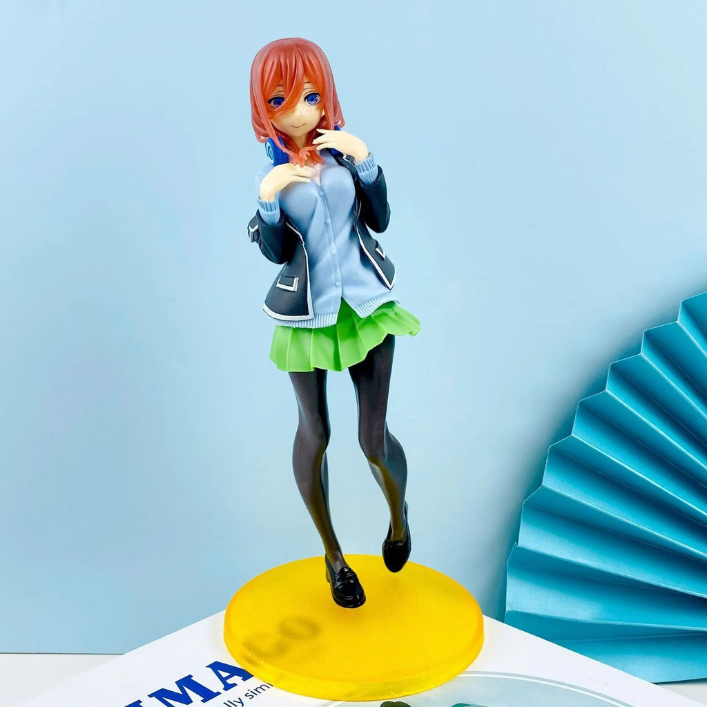 Anime The Quintessential Quintuplets Figure Miku Nakano Figuras Ichika Nino Yotsuba Itsuki School Uniform PVC Toys for Gift