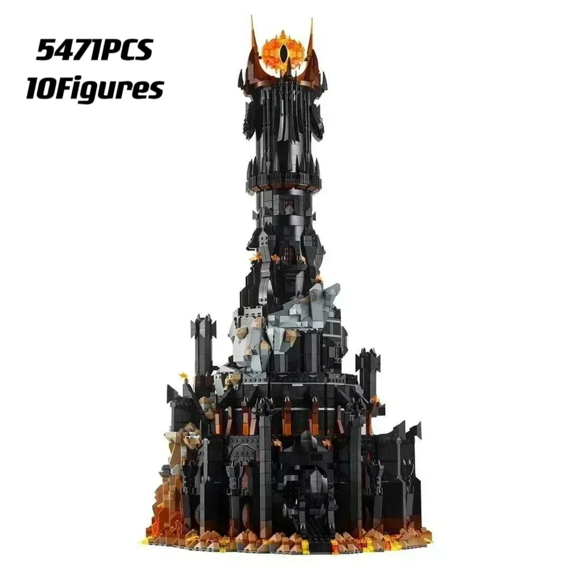 2026 New Home Decoration Creative Black Tower Model Toys 5471PCS Birthday and Christmas Gifts