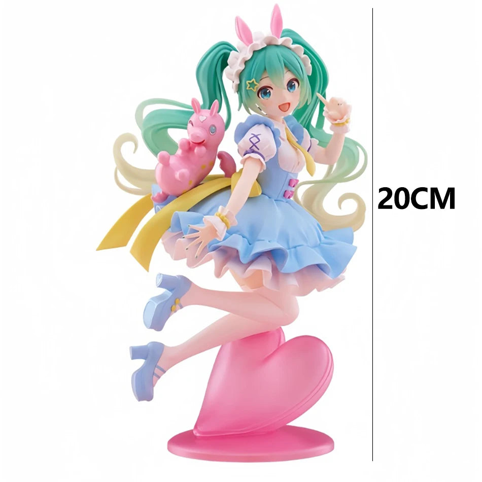 20cm Hatsune Miku Anime Figure Kawaii Fairy Tales Miku Action Figure Lollipop Girl Figurine PVC Collection Anime Model Doll Toys
