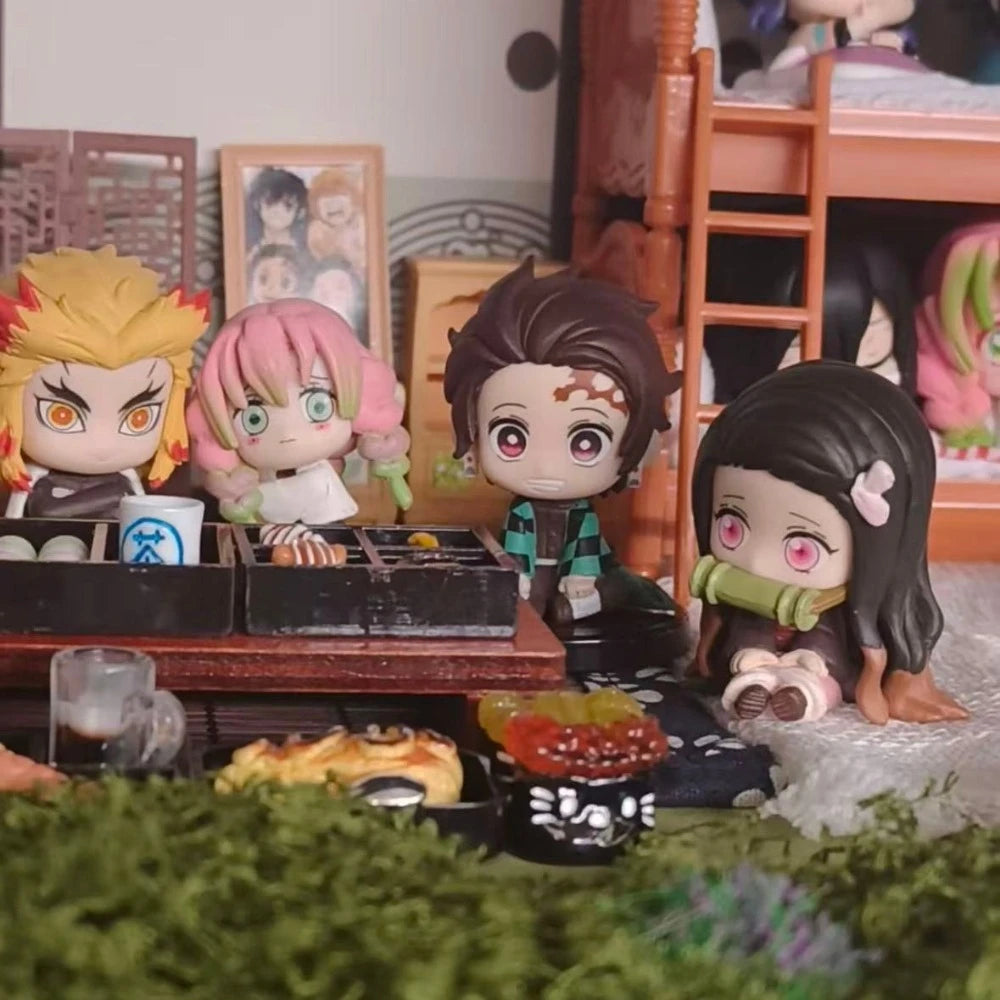 Anime Demon Slayer Kimetsu no Yaiba Figure 15cm Nezuko Tanjirou Mitsuri Shinobu Zenitsu Kyoujurou Action Figural Model Toy Gifts