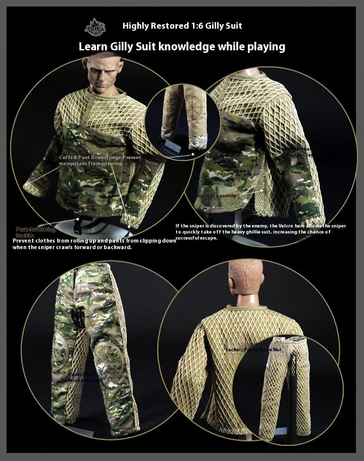1/6 12-Inch NB07 NB08 Male Soldier Articulated Action Figure Multi-Piece Plastic Collectible Sniper With Barrett Military Models