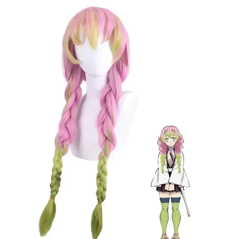 Adult Kids Anime Kimono Kanroji Mitsuri Cosplay Costume Kisatsutai Sexy Women Halloween Clothes