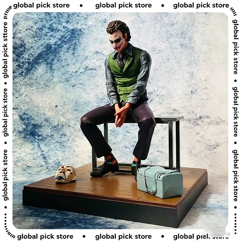 New Roof Decoration Joker Heath Ledger Sitting Posture Figures Car Doll Tail Roof Pendant Model Statue Collectable Toys Gifts