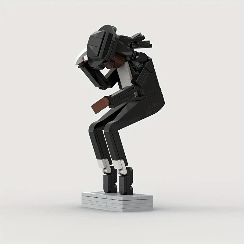 Michael Jackson MJ Classic Figure Model Ornament Micro Particle DIY Assembly Puzzle Kit Desktop Collectible Decor Gift