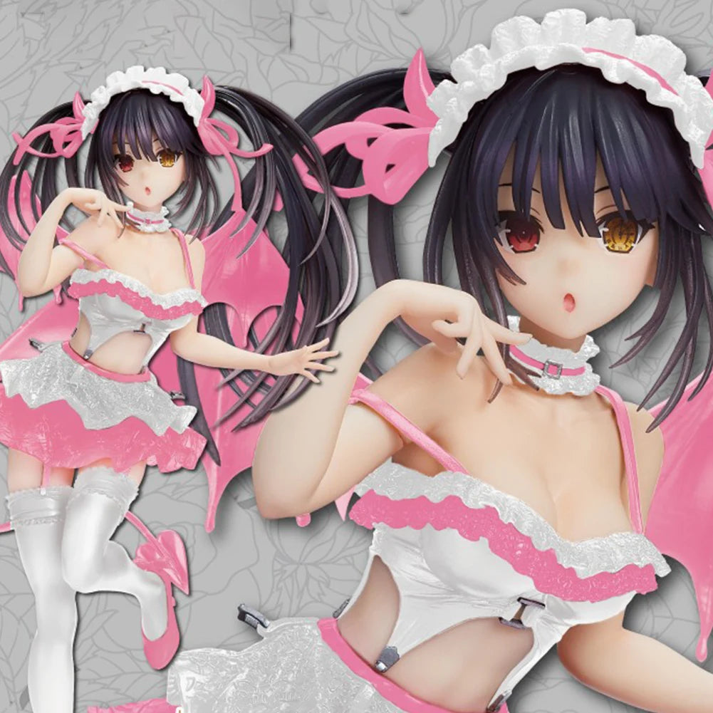 Anime Tokisaki Kurumi Figure Tokisaki Kurumi Action Figures PVC Model Cute Girl Toys Pink Devil Tokisaki Kurumi Figurine 20cm