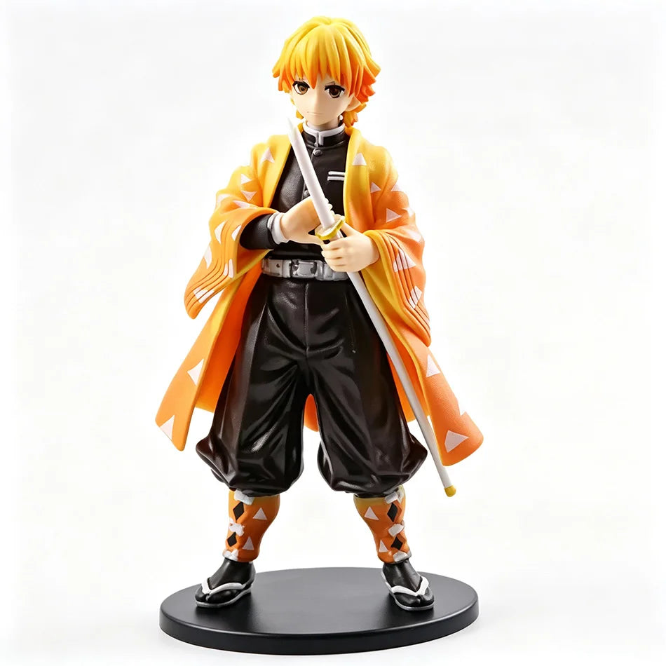 Demon Slayer Kimetsu no Yaiba Figure Kamado Tanjirou Agatsuma Zenitsu Nezuko PVC Model Toys Anime Character Warrior Figure