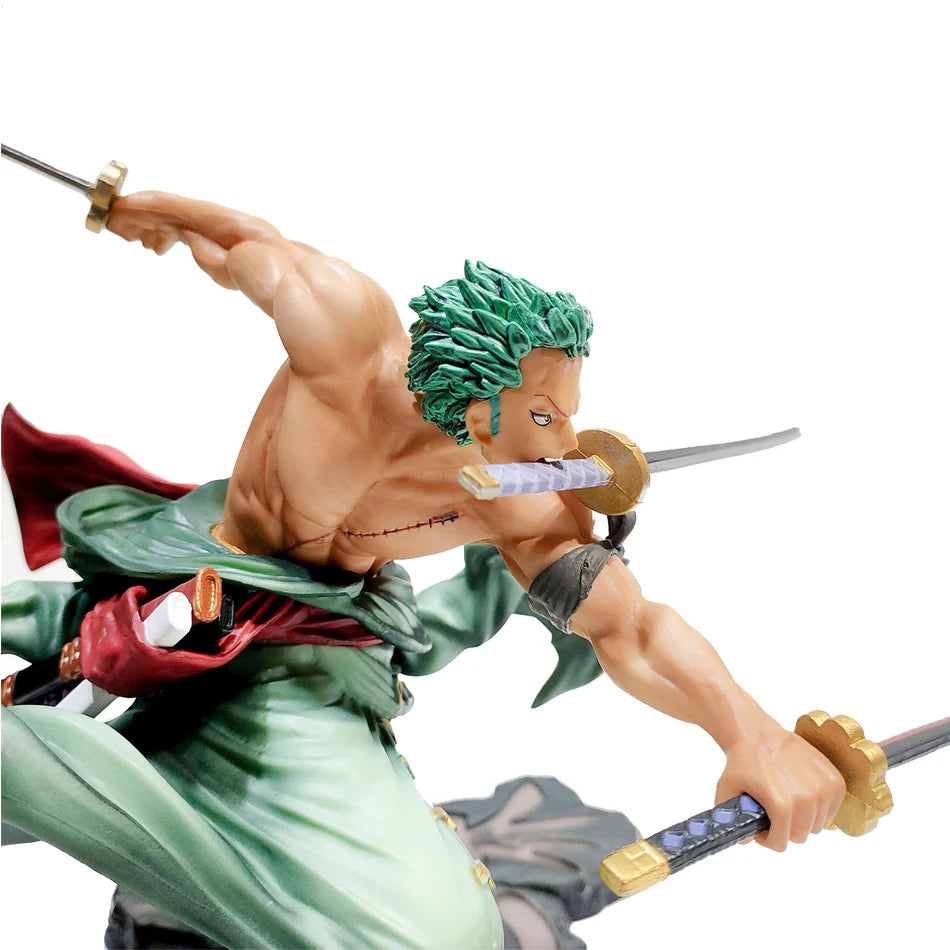 Hot One Piece 21cm Anime Figure Roronoa Zoro Three-blade Sa-maximum Manga Anime Statue Action Figure Collection Model Kid Toy
