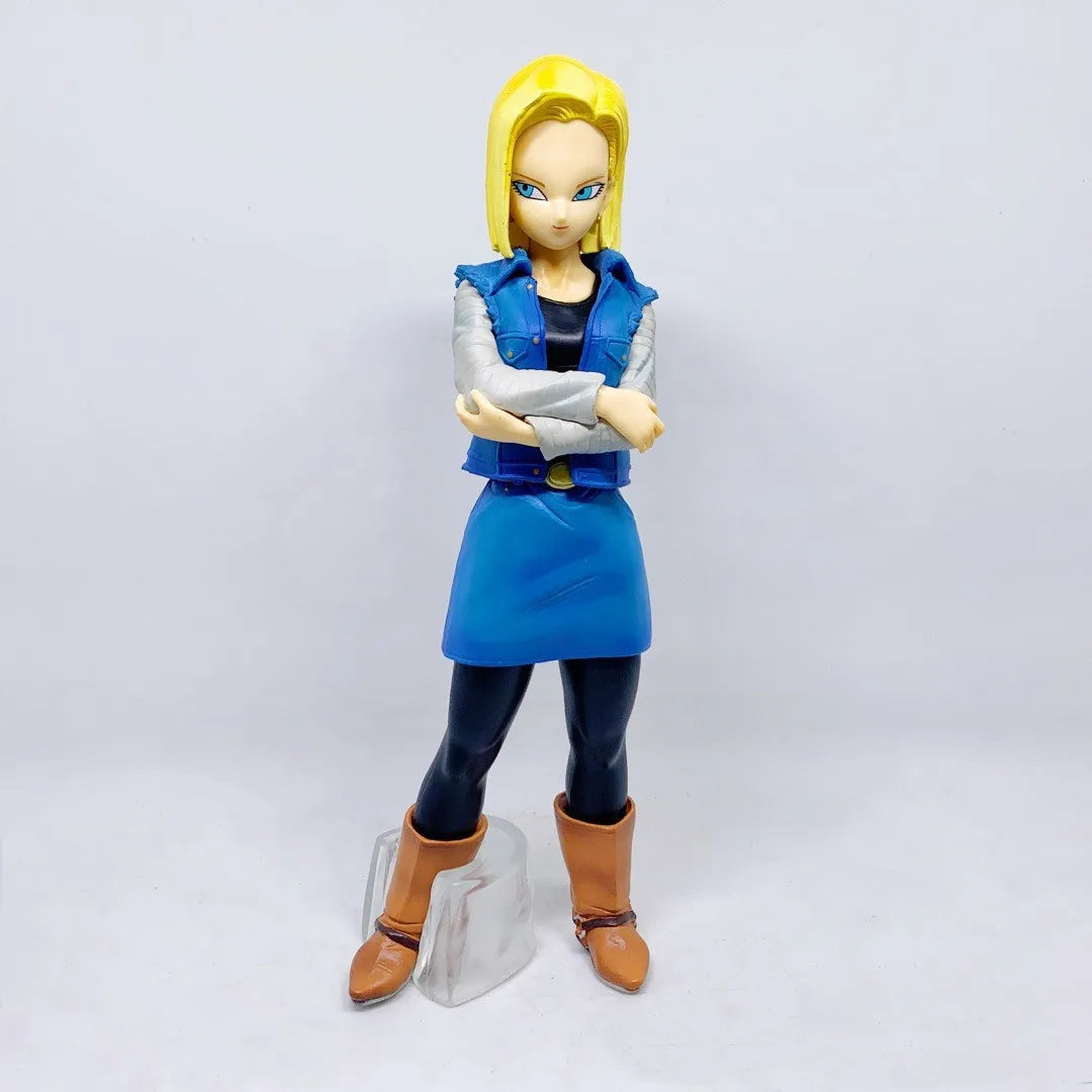 25CM Dragon Ball Z Android 17 18 Anime Figure Android 18 PVC Action Figures Collection Model Toys for Children Christmas Gifts