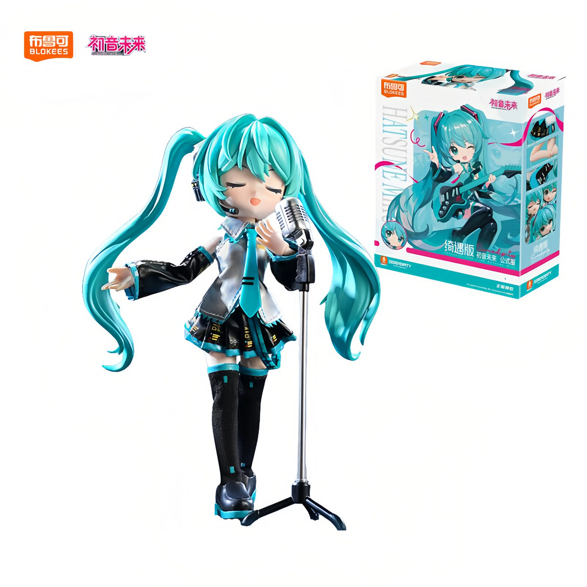 Blokees Hatsune Miku Action Figure DIY Joint Mobility Anime Assembly Figurine Toy Cartoon Doll Collection Figures Christmas Gift