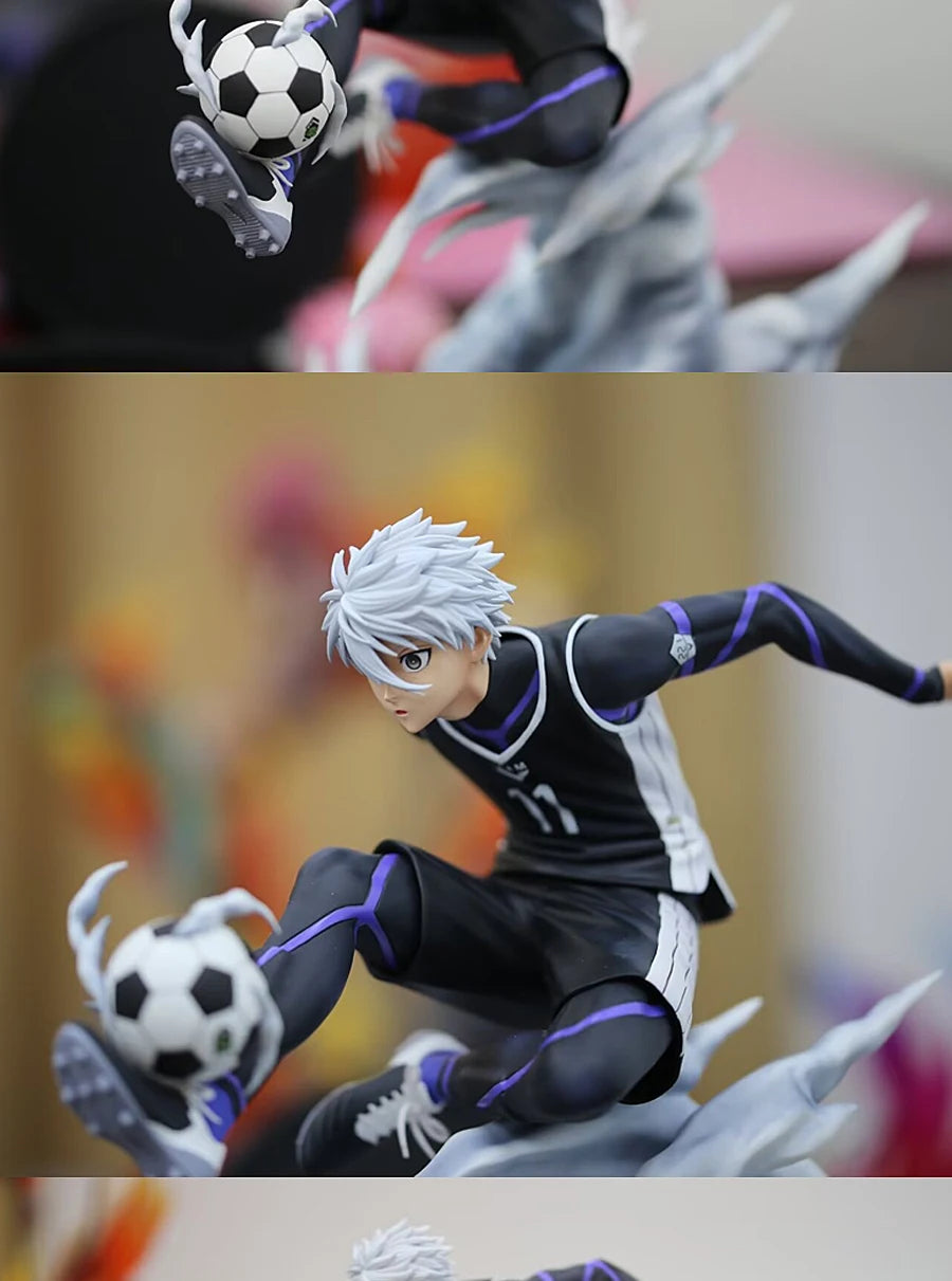 21cm Blue Lock Nagi Seishiro Action Figure Dynamic Shooting Pose Statue Anime Model Toy Desktop Ornament Gift For Soccer Fans