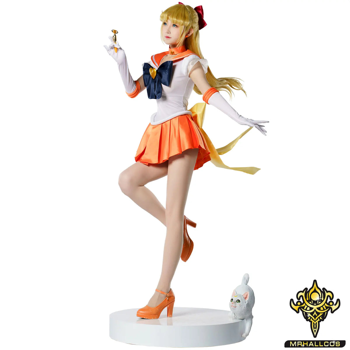 MRHALLCOS Anime Cosplay Sailor Venus Minako Aino Moons SuperS Crystal Dress Outfits Costume Halloween Party Kid Adult Women Plus