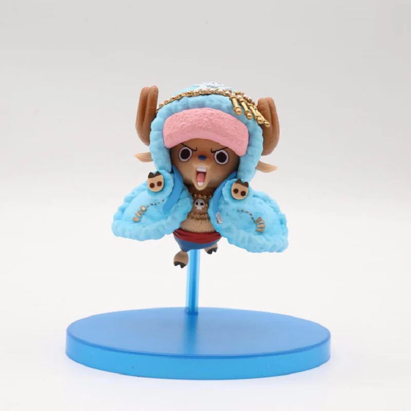 20th Anniversary One Piece Anime Figure Blue Ver.Luffy Zoro Chopper Sanji Robin Franky Usopp Nami Brook Action Figure Model Toy