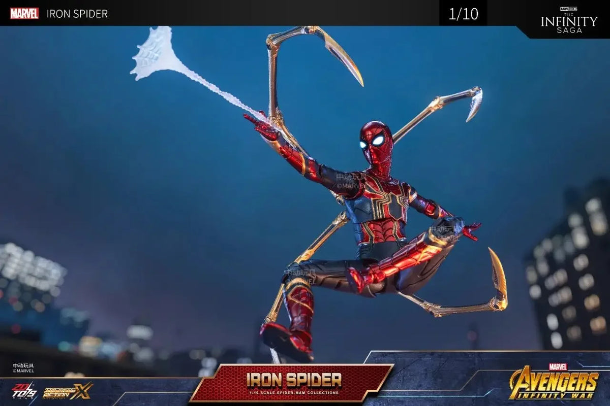 ZD Toy Iron Spider Man Advanced suit legends No Way Home Peter Parker Gold Black Red Model Action Figure Adult Collectible Toy