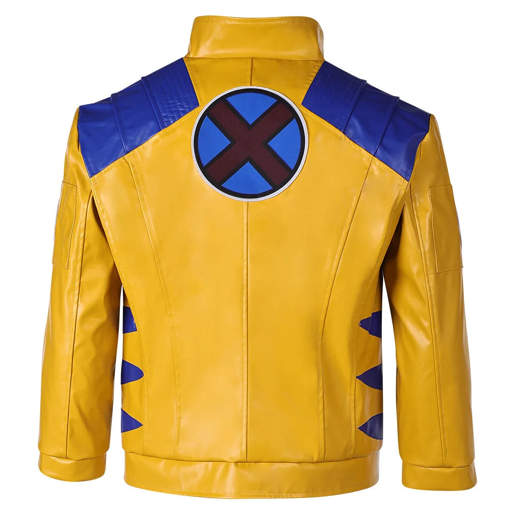 Fantasia Wolf Logan Cosplay Yellow Casual Jacket Game Rival Superhero Disfraz Costume Adult Men Halloween Carnival Party Clothes