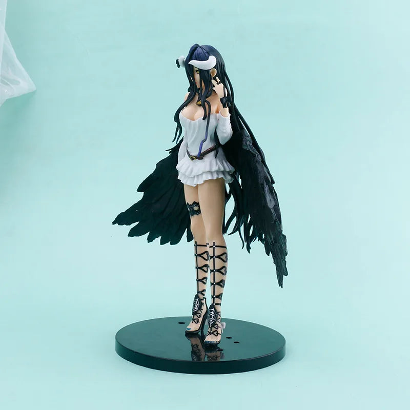22cm Albedo Action Figures black wings Protector PVC Collectile figure Undead girl home Decoration Model Toys For kid gift