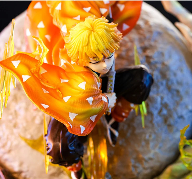 In Stock 51cm Demon Slayer Agatsuma Zenitsu And Kochou Shinobu Gk Anime Figure Statue Desktop Decoration Collection Model Gifts