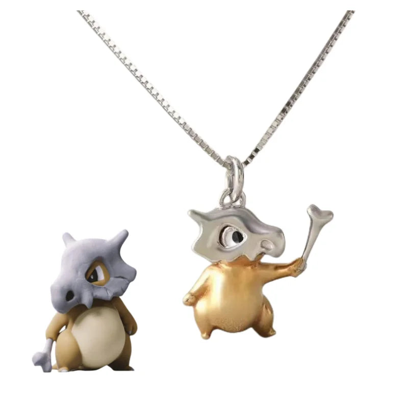 New Pokemon Espeon Snorlax Gengar Mewtwo Necklace Couple Accessories Anime Peripherals Fashion Cartoon Niche Light Luxury Gifts