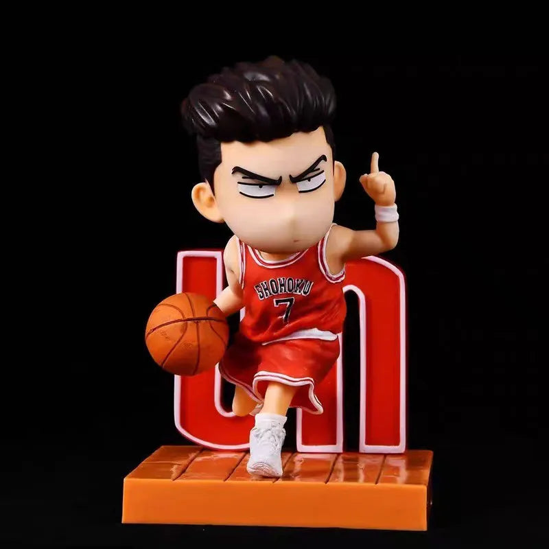 5pcs/Set Slam Dunk Shohoku Team Chibi Figure Q Version Sakuragi Hanamichi Rukawa Kaede Mini Anime Model Toy Basketball Fans Gift