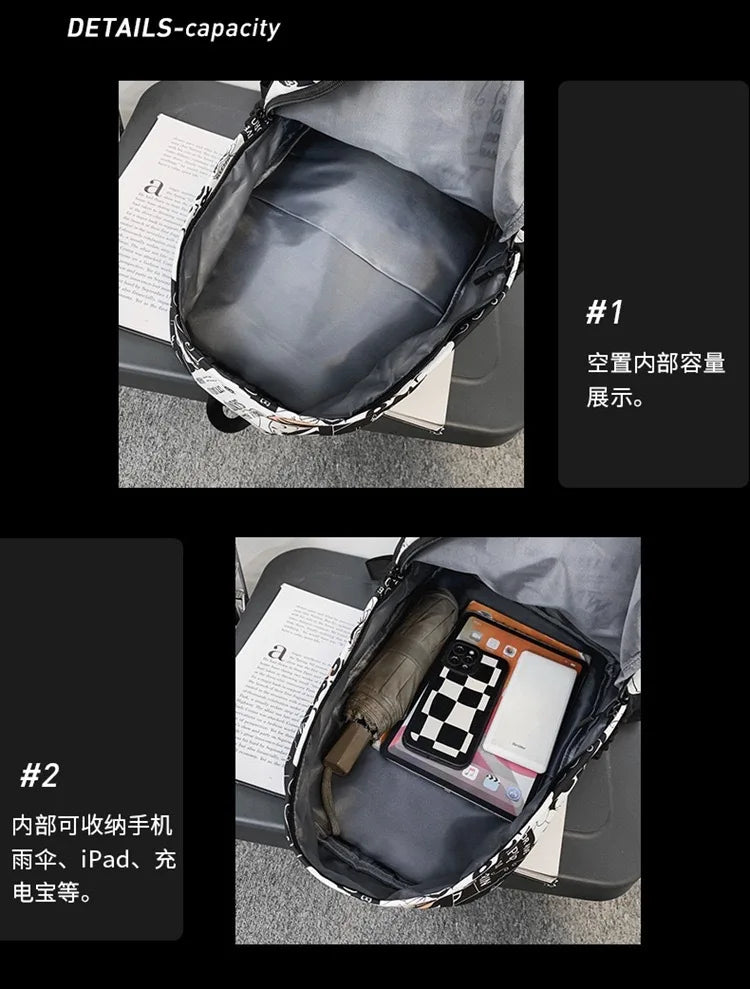 One Piece Anime Backpack Cartoon Luffy Printed Schoolbag Man Fashion Unisex Backpacks Travel Bag for Students Teens Laptop Bags