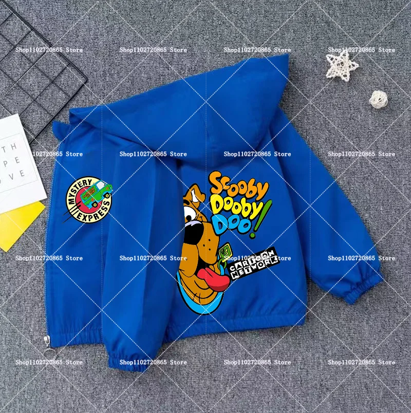 Scooby-Doo Coat Windbreaker Zipper Clothes Breathable Soft Hooded Game Cartoon Anime Figure Spring Autumn Jacket Birthday Gift