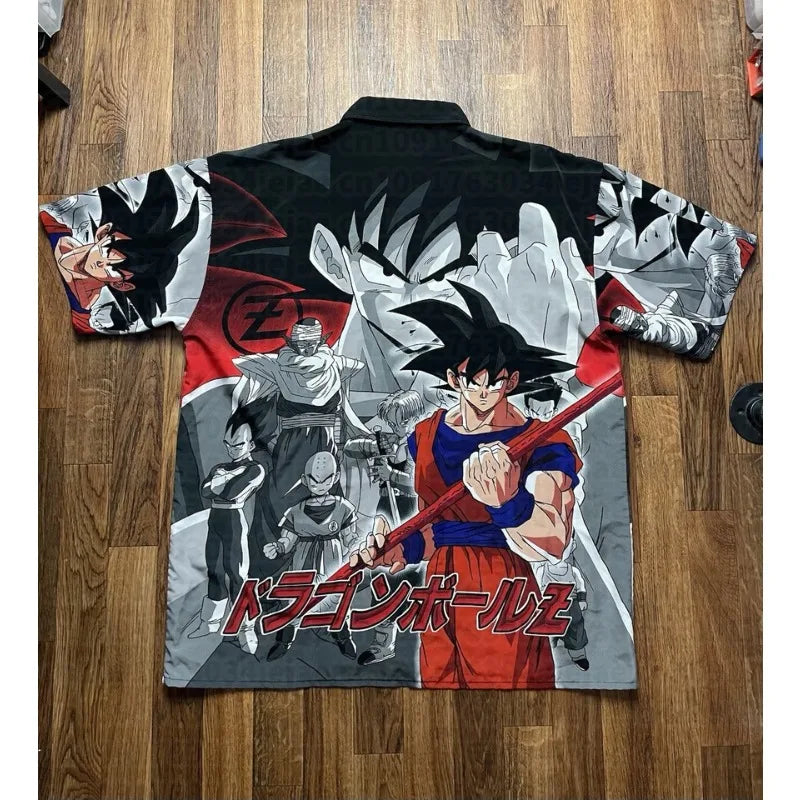 2026 Dragon Ball Adult Polo T-Shirt Anime Character Son Goku Super Saiyan TShirt Boy Children's Clothes Summer T-Shirt Cosplay