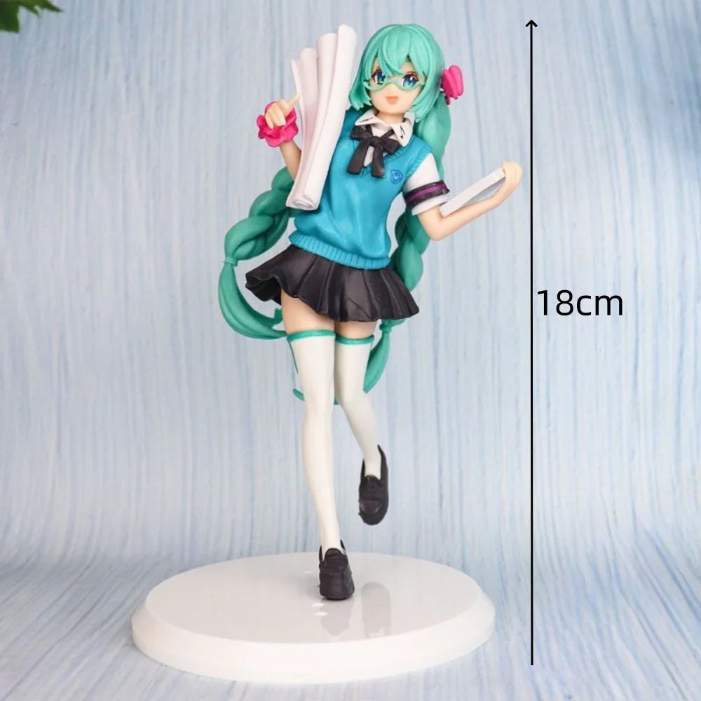 Hatsune Miku Figure Anime Girl Model Desktop Decor Collectible Doll Gift for Fans Future Vocaloid Statue Japanese Kawaii Otaku