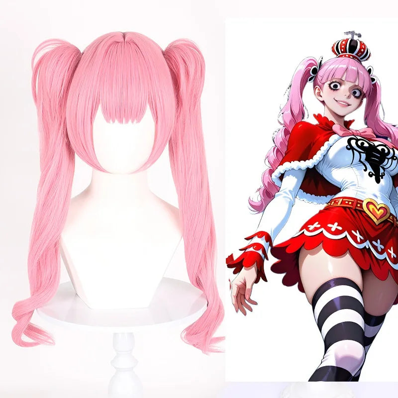 Perona Cosplay Costume-Ghost Princess Red Velvet Skirt&White Top Set with Pink Bow Cape, Perfect for Anime Conventions&Themed