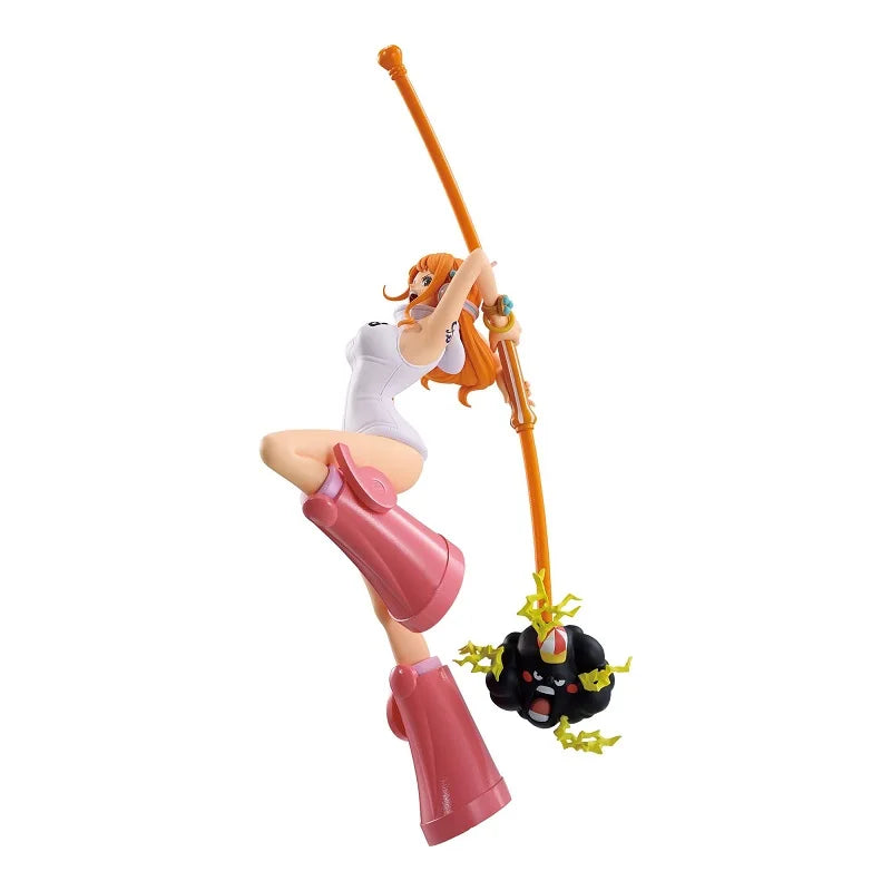Bandai Original BANPRESTO Anime One Piece BATTLE RECORD COLLECTION BRC Nami PVC Action Figure Collectible Model Toys