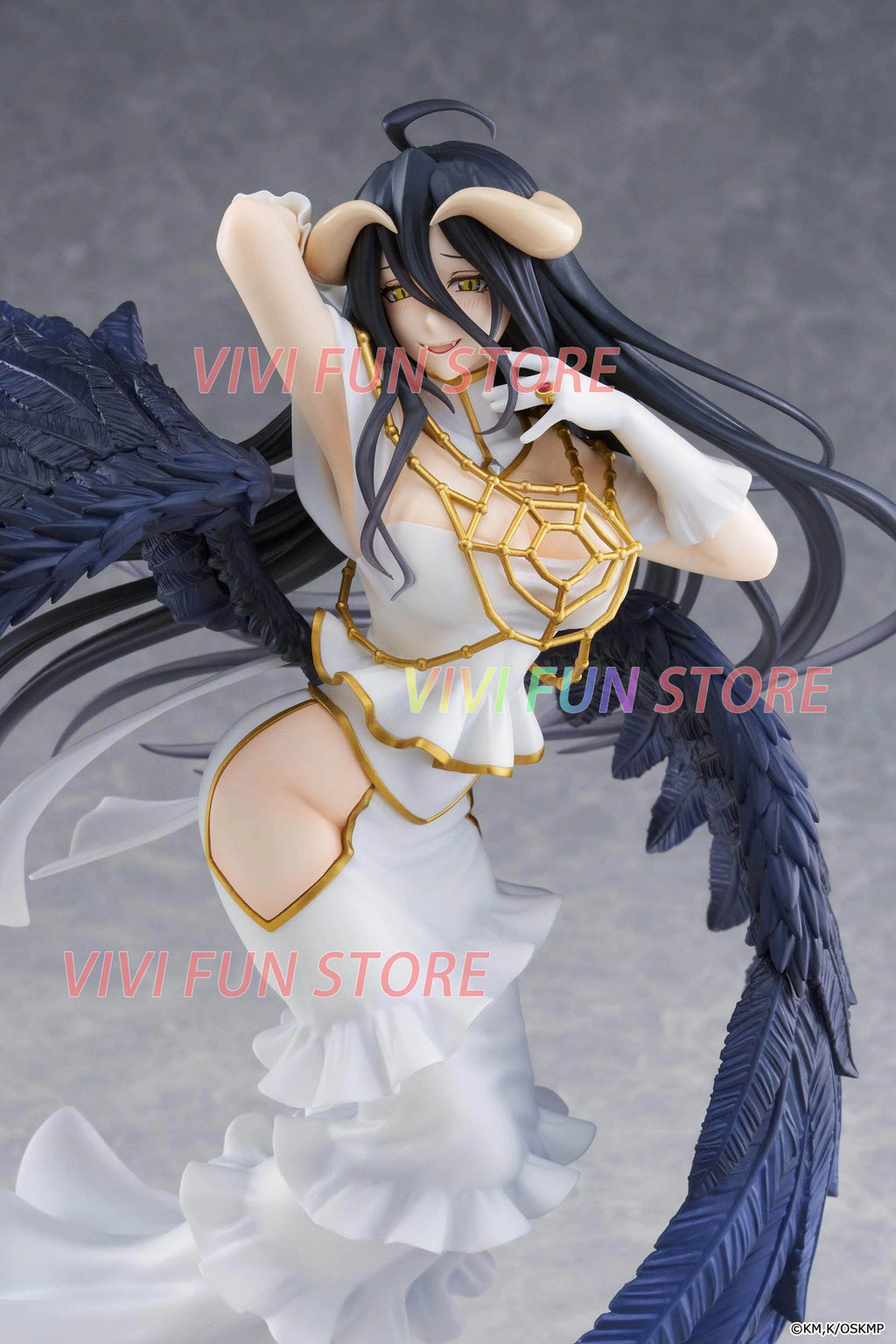 In Stock  T-most OVERLORD Albedo Pure White Devil ver.  Model Toys 29cm Beautiful girl Model Static ornaments