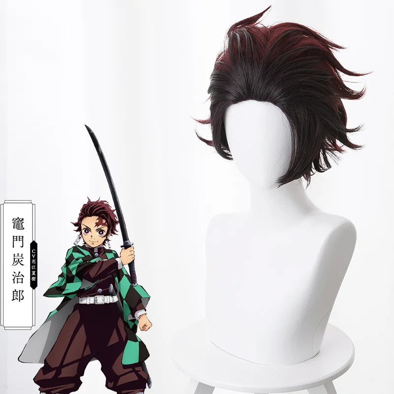Popular Anime Kamado Tanjirou Cosplay Costume For Women Men Kisatsutai Uniform Wig Halloween Comic Con Outfit Role Playing
