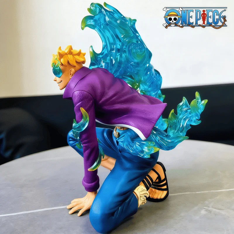 One Piece Anime Figure Marco Squatting Position Peripheral Pvc Model Scene Statue Desktop Decoration Ornaments Gift Toys