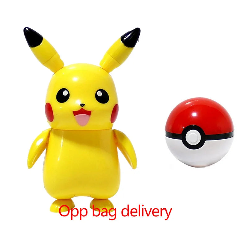 Deform Pokemon Pokeball Greninja Lucario Ball Action Figure Toy Set Mew Pikachu Dragonite Snorlax Venusaur Blastoise Elf Monster