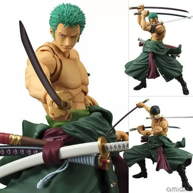 One Piece Zoro Action Figure Model Toys Kit With Multiple Swords Accessories Movable Joints Anime Collectible Ornament Gifts