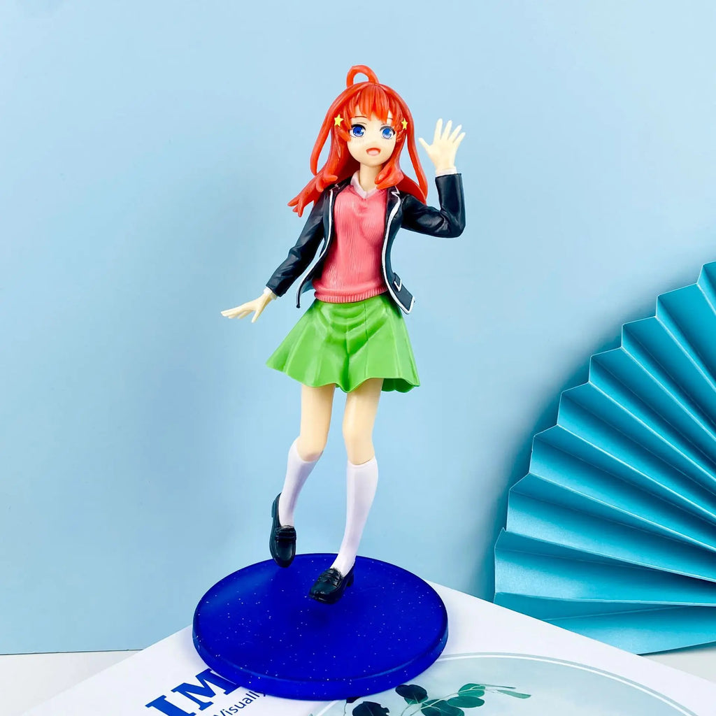 Anime Figure Nakano Nin Nakano Ichika Itsuki Action Figure JK School Uniform Girl Nakano Miku Figurine Collection Anime Gift