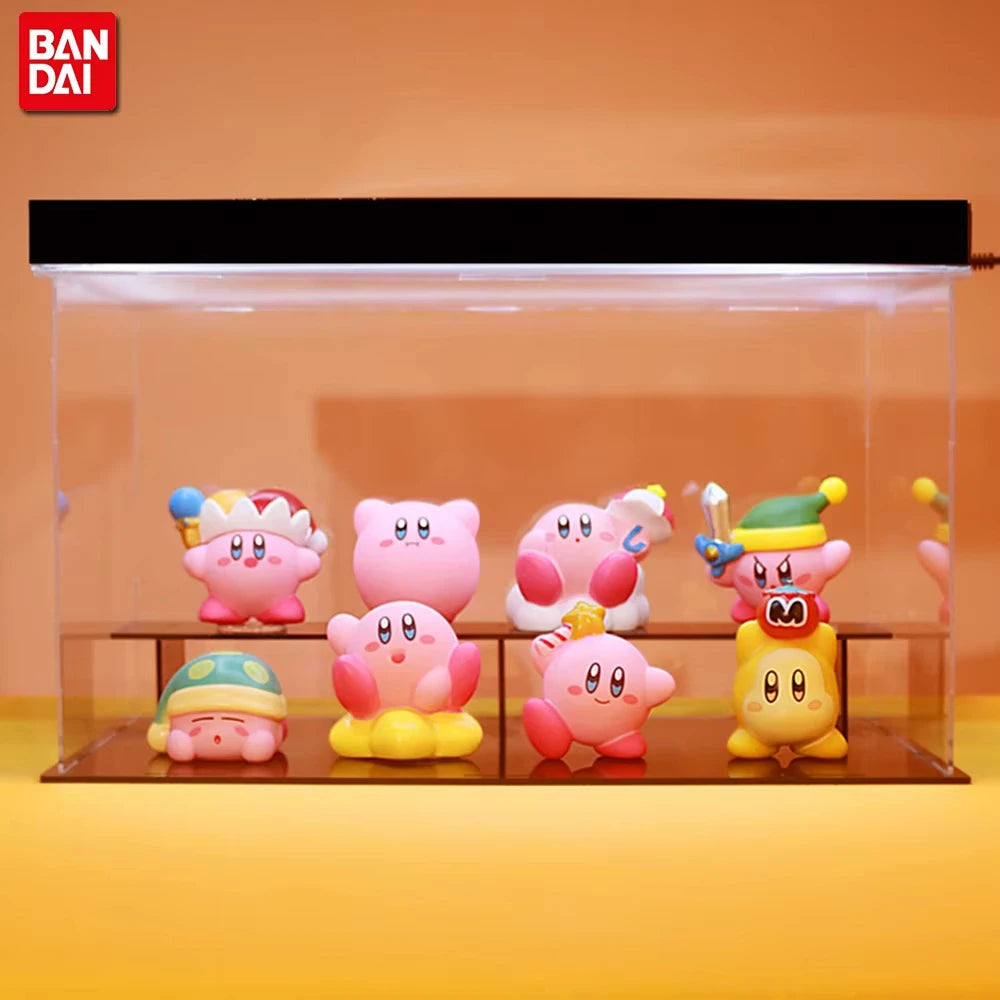 8Pcs/Set Games Star Kirby Anime Figure  Cute Cartoon Pink Kirby Mini Figure Decorative Collection Toy For Children's Gifts