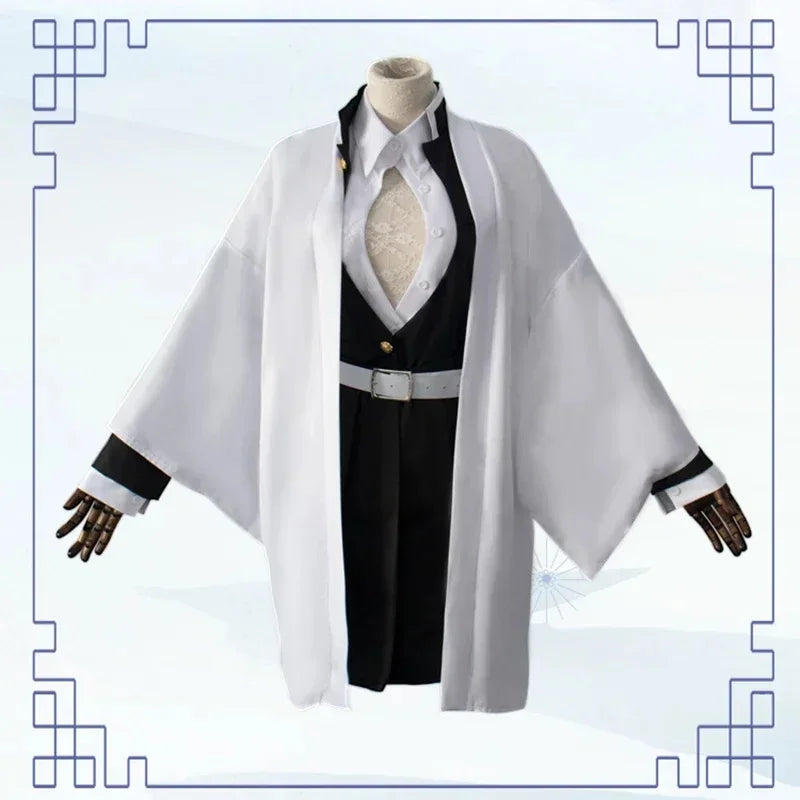 Anime Kanroji Mitsuri Cosplay Costume Kimono Haori Dress Wig Clothes Halloween Costume for Adult Children