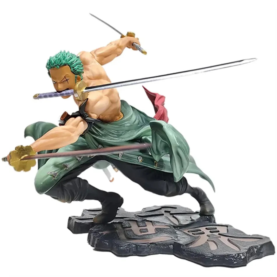 Hot 10cm One Piece Anime Figure GK Roronoa Zoro Three-blade Sa-maximum Manga Anime Statue Action Figure Collection Model Gifts