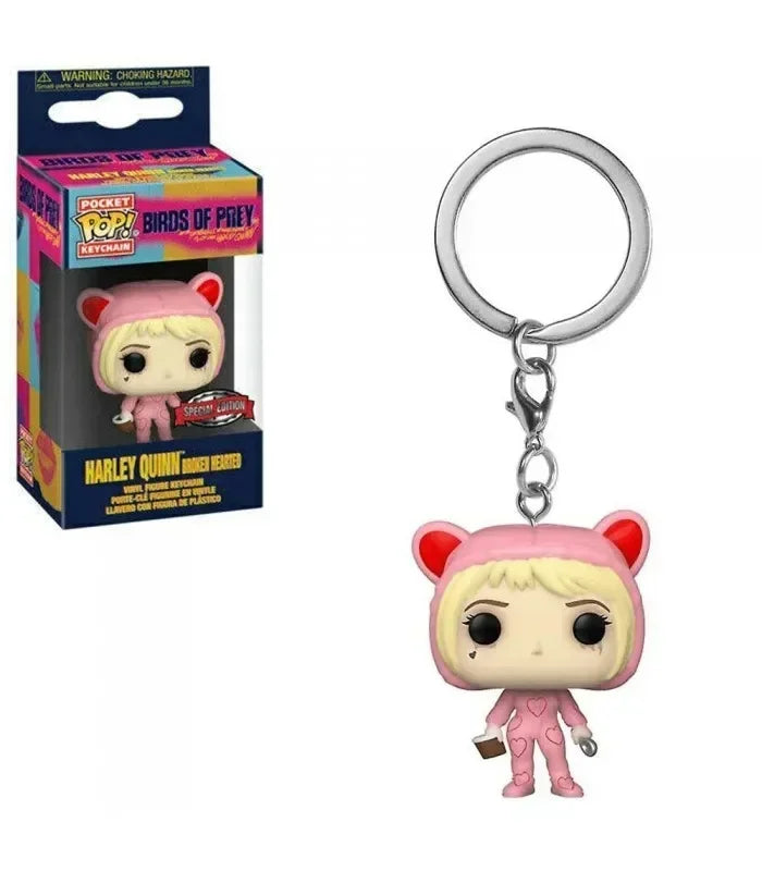 FUNKO Pop Suicide Squad The Joker Harley Quinn Pocket Pop Keychain Vinyl Action Figure Collection Model Toys For Children